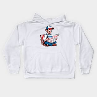 A Whimsical Tribute to American Culture in Cartoon Style T-Shirt Kids Hoodie